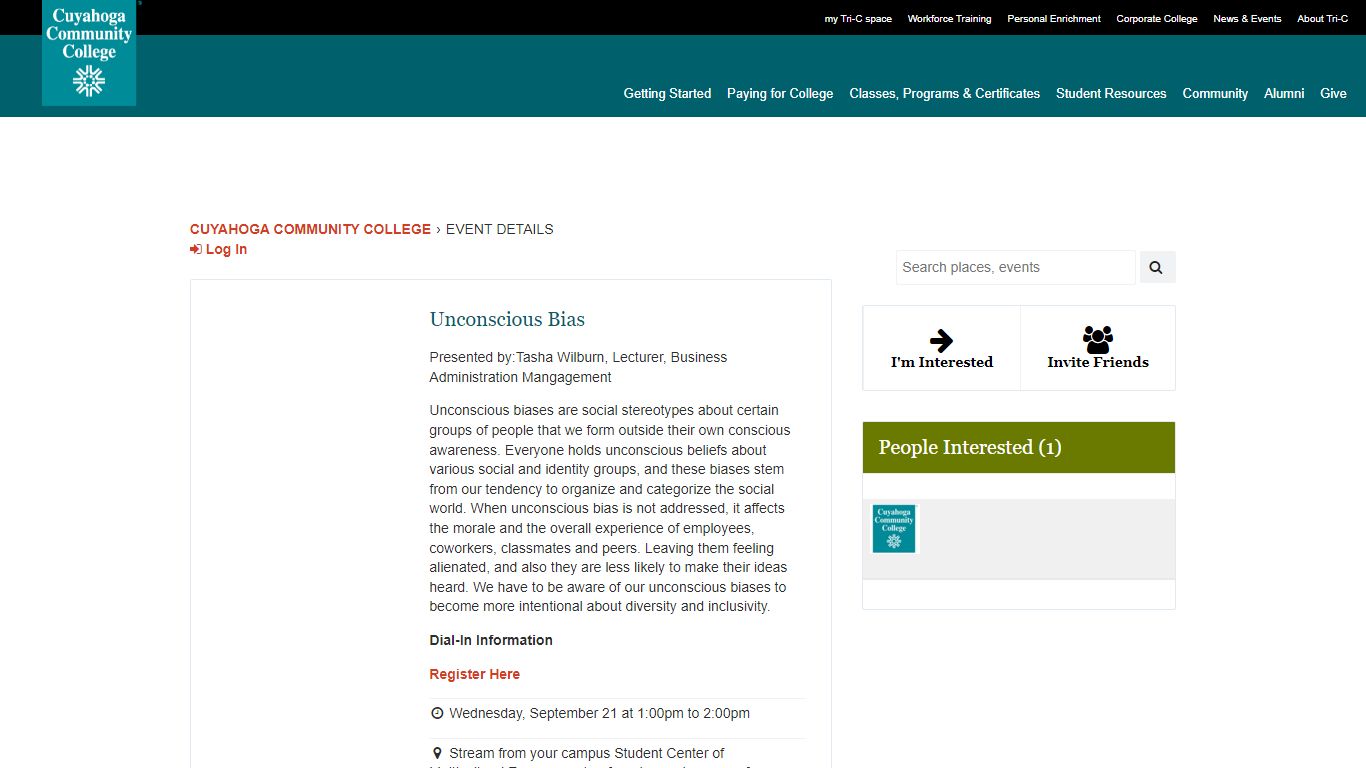 Unconscious Bias - Cuyahoga Community College